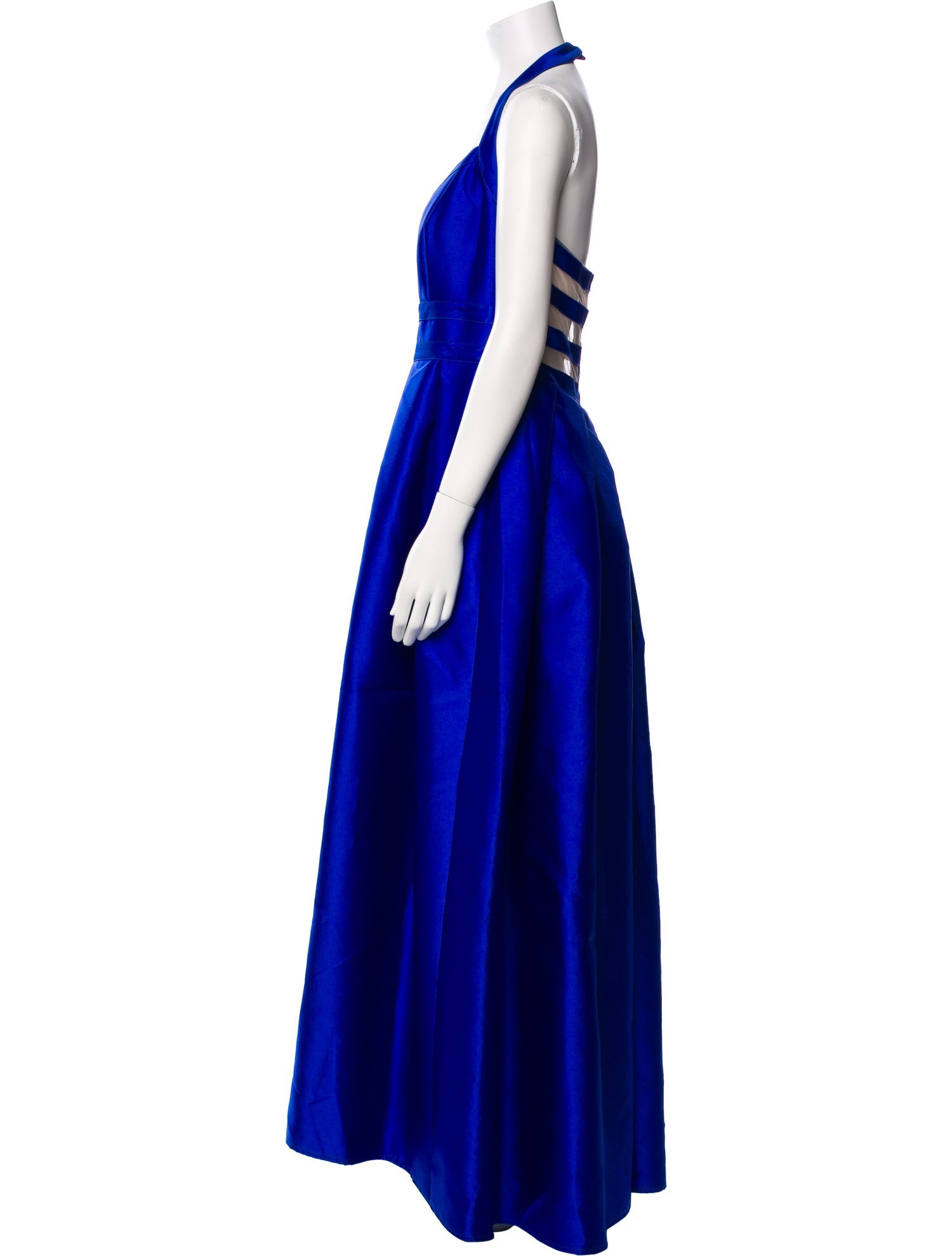 Carmen Marc Valvo Halterneck Long Dress