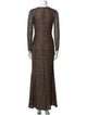 Carmen Marc Valvo Lace Pattern Long Dress