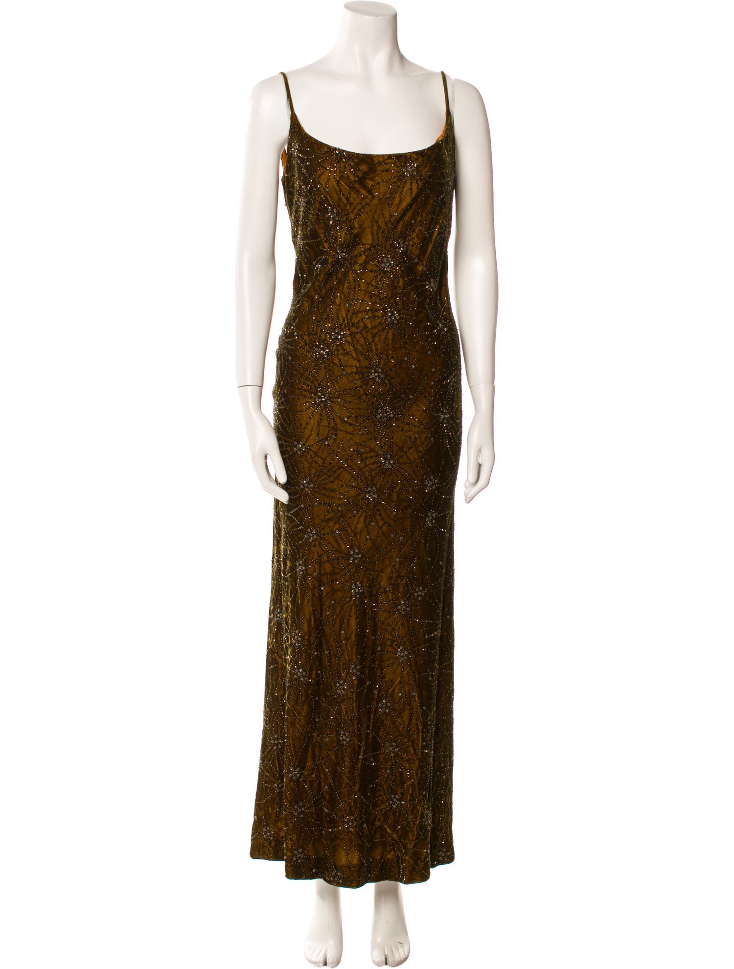 Carmen Marc Valvo Patterned Long Dress
