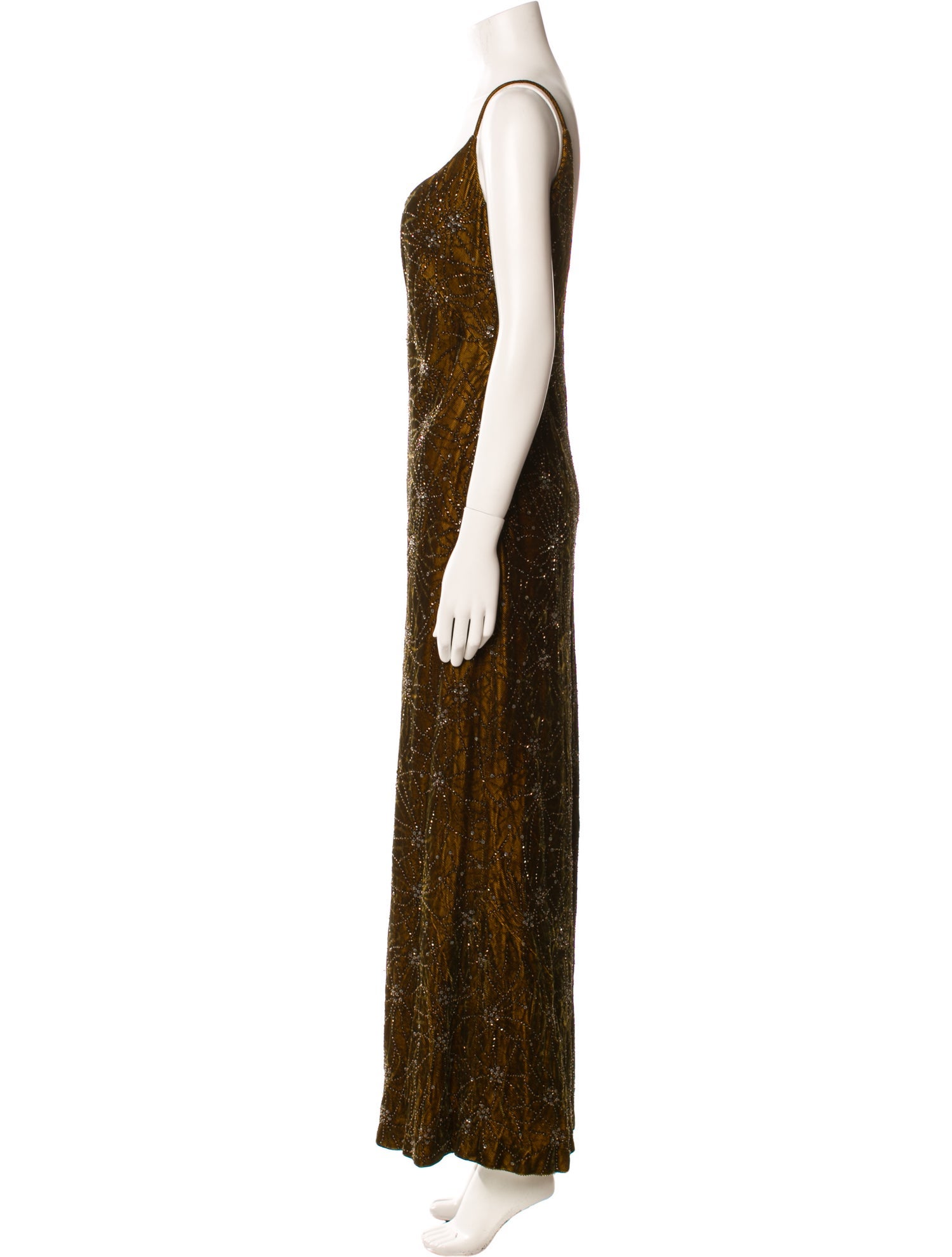Carmen Marc Valvo Patterned Long Dress