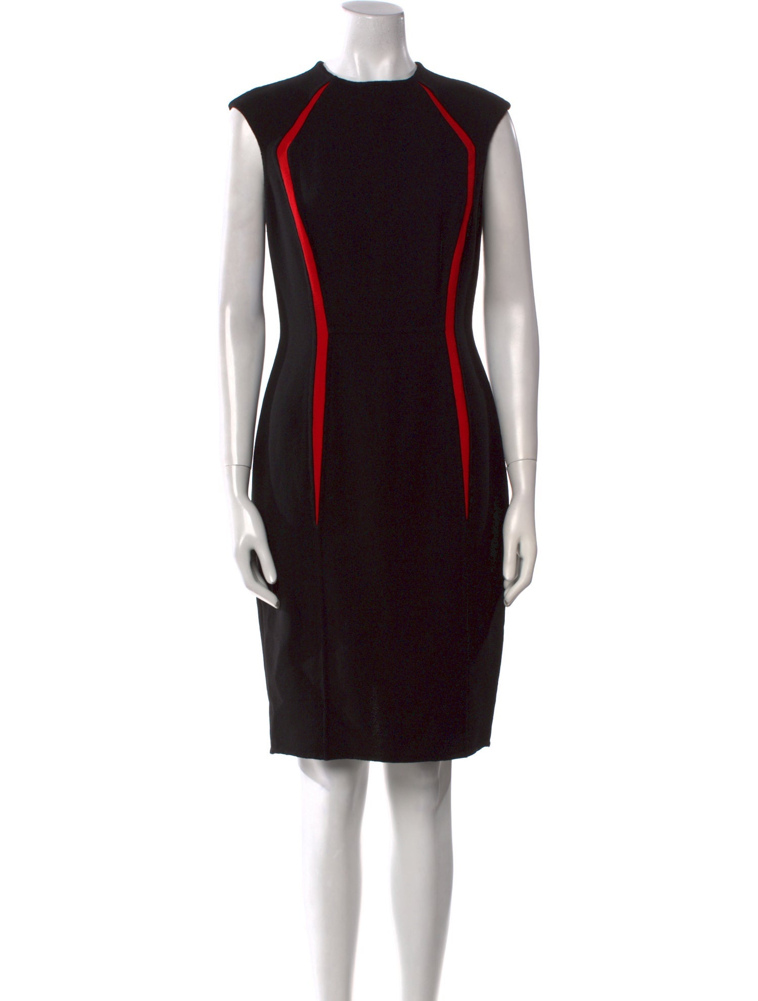 Carmen Marc Valvo Wool Knee-Length Dress