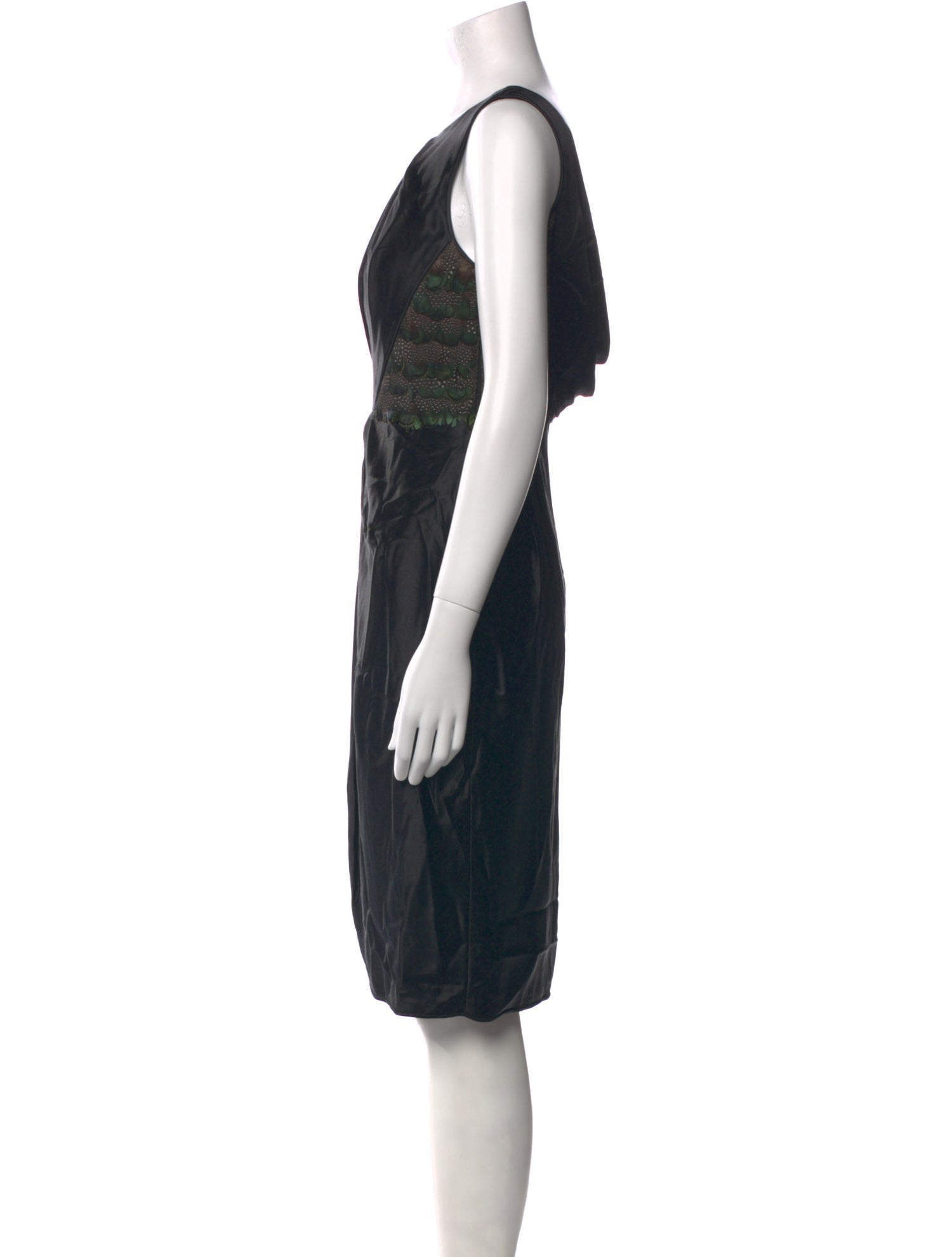 Carmen Marc Valvo Silk Knee-Length Dress
