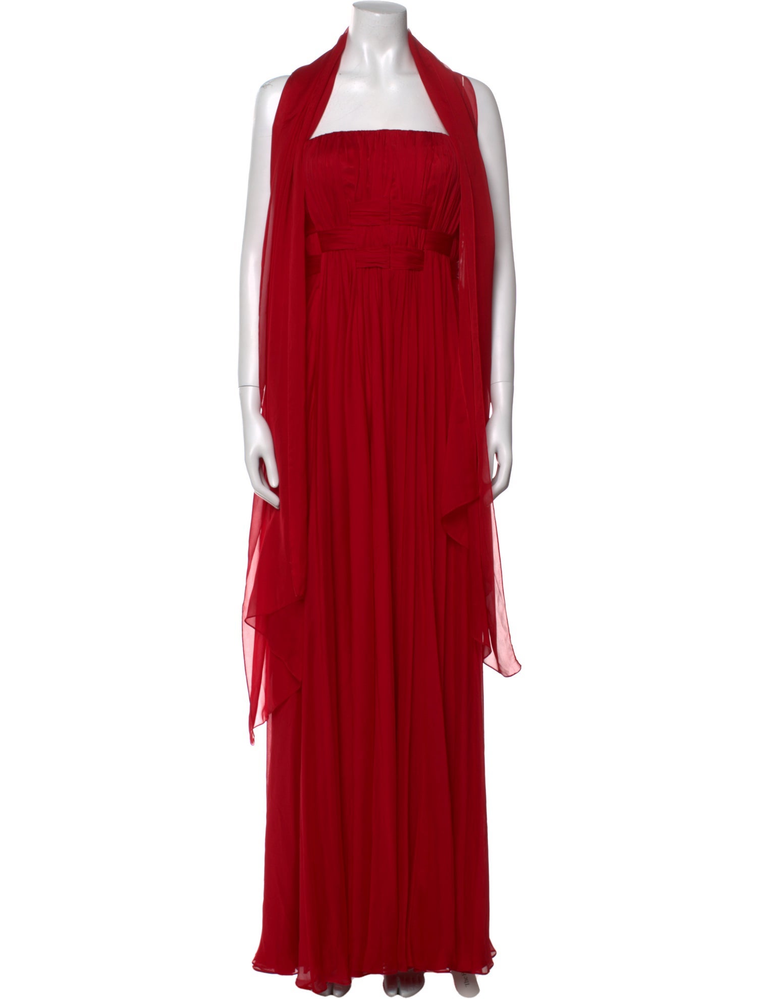 Carmen Marc Valvo Silk Long Dress