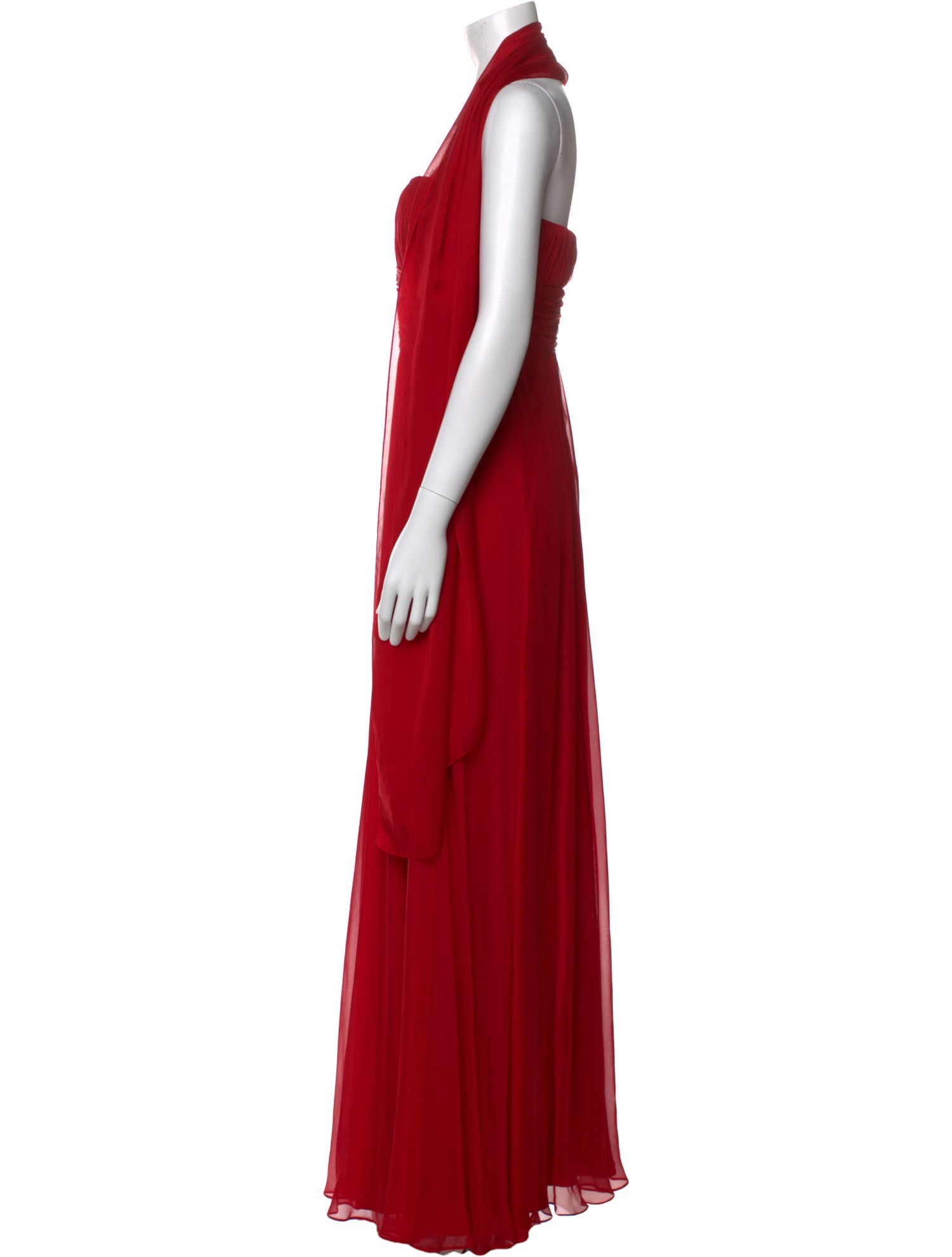 Carmen Marc Valvo Silk Long Dress