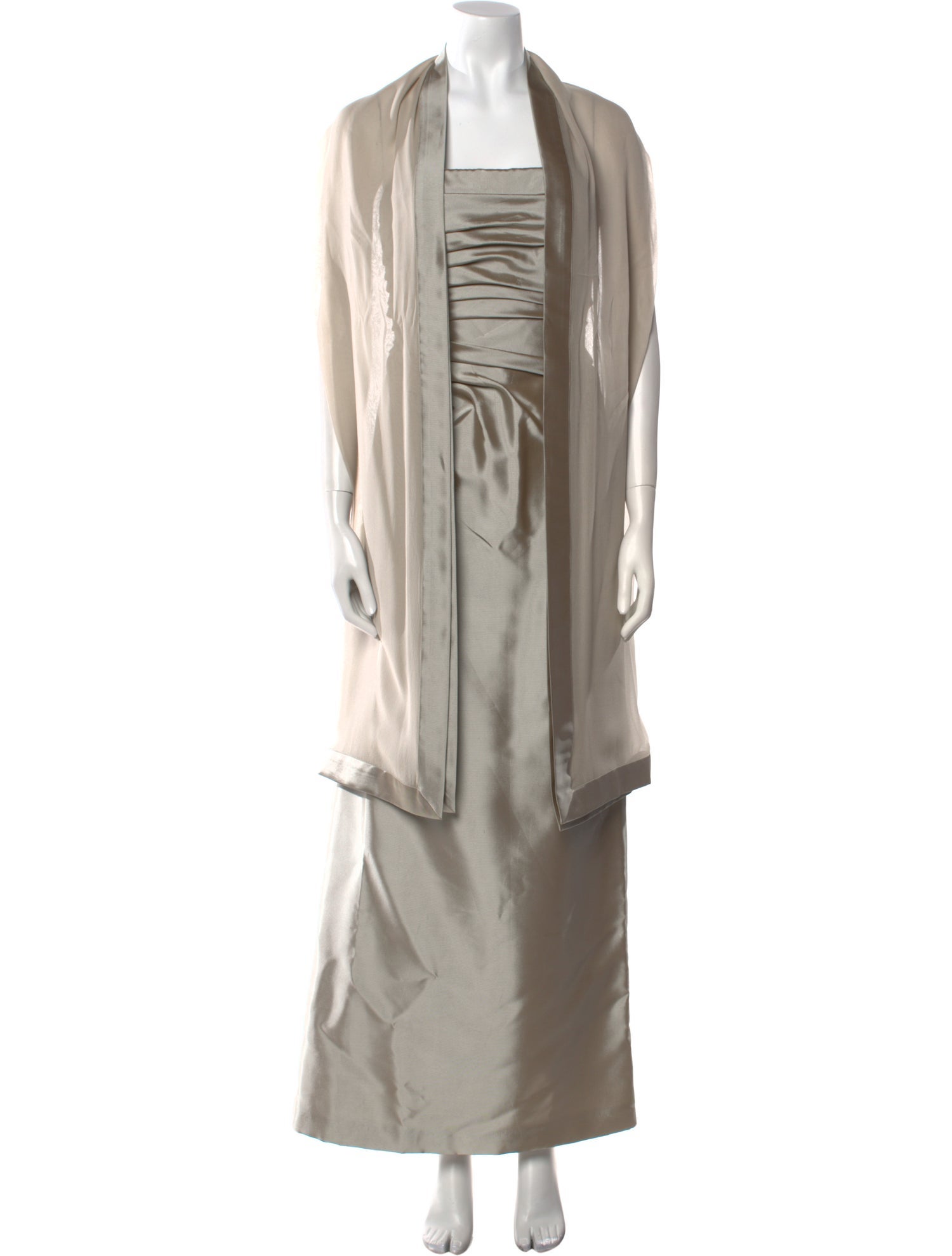 Carmen Marc Valvo Printed Long Dress