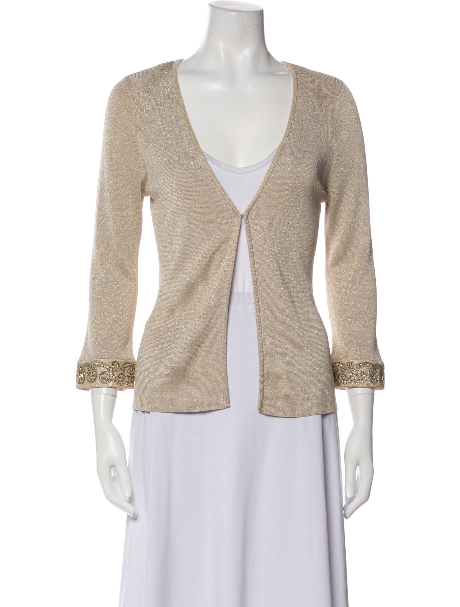 Carmen Marc Valvo V-Neck Sweater