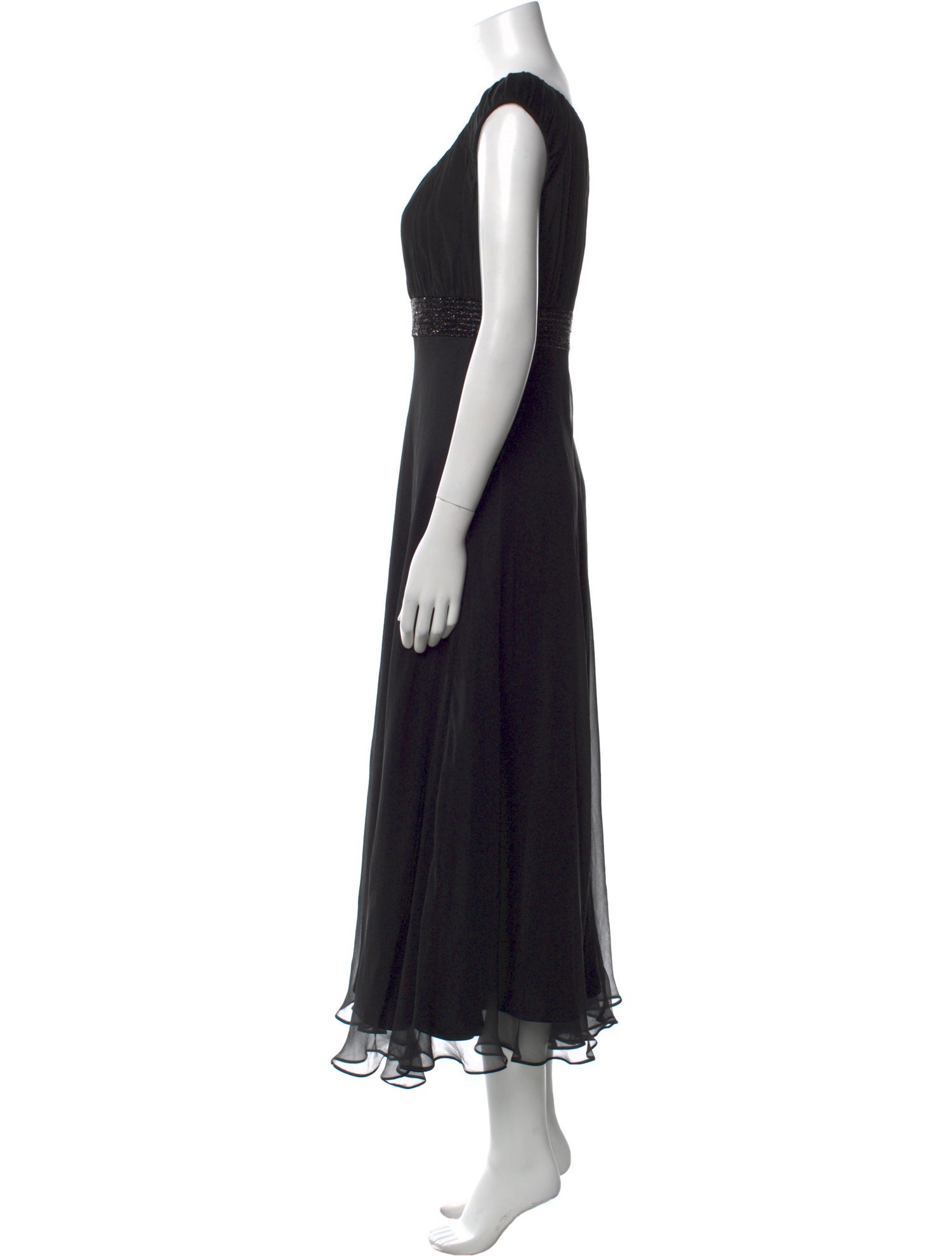 Carmen Marc Valvo Silk Long Dress