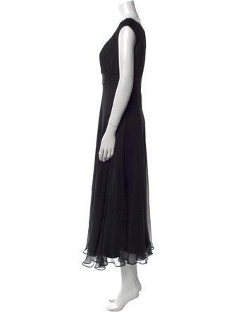 Carmen Marc Valvo Silk Long Dress