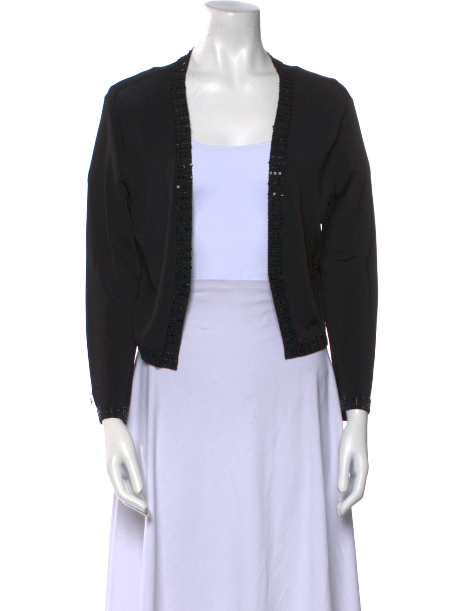 Carmen Marc Valvo Square Neckline Sweater