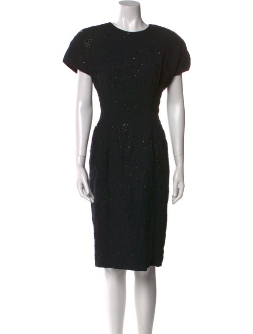 Carmen Marc Valvo Wool Knee-Length Dress