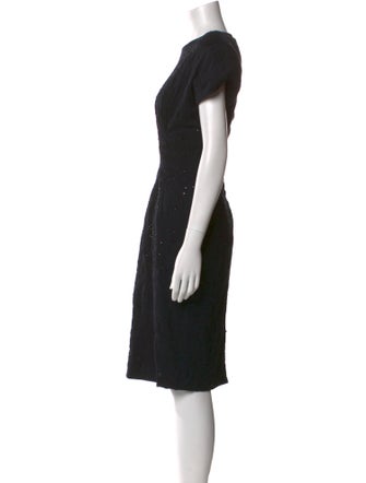 Carmen Marc Valvo Wool Knee-Length Dress