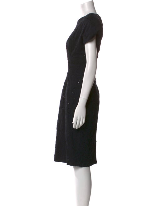 Carmen Marc Valvo Wool Knee-Length Dress