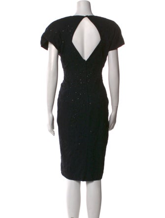 Carmen Marc Valvo Wool Knee-Length Dress