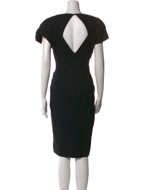 Carmen Marc Valvo Wool Knee-Length Dress