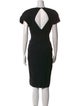 Carmen Marc Valvo Wool Knee-Length Dress