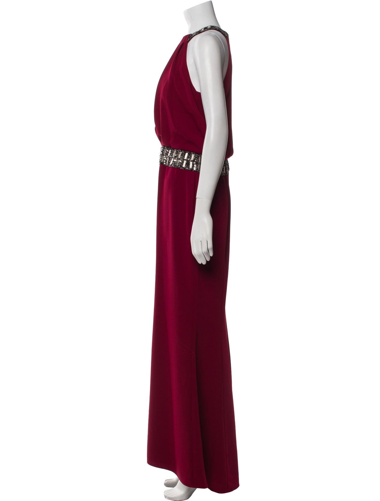 Carmen Marc Valvo Halterneck Long Dress