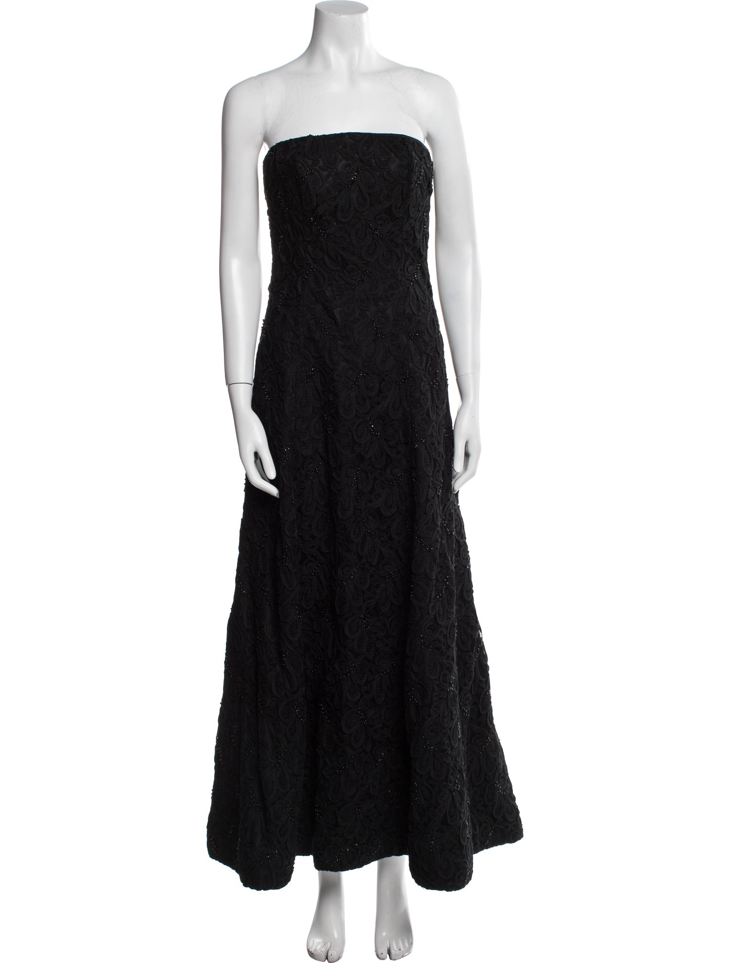 Carmen Marc Valvo Strapless Long Dress