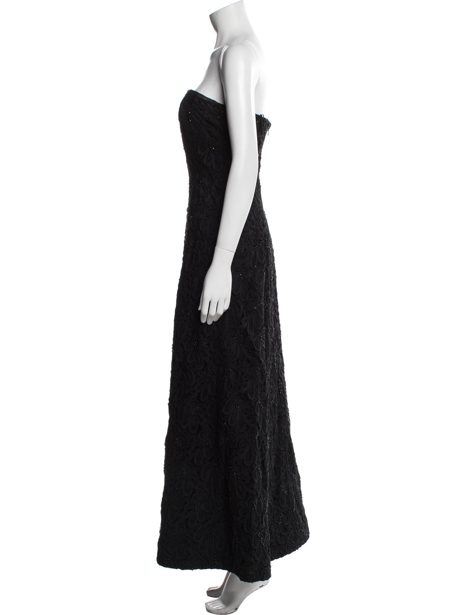 Carmen Marc Valvo Strapless Long Dress