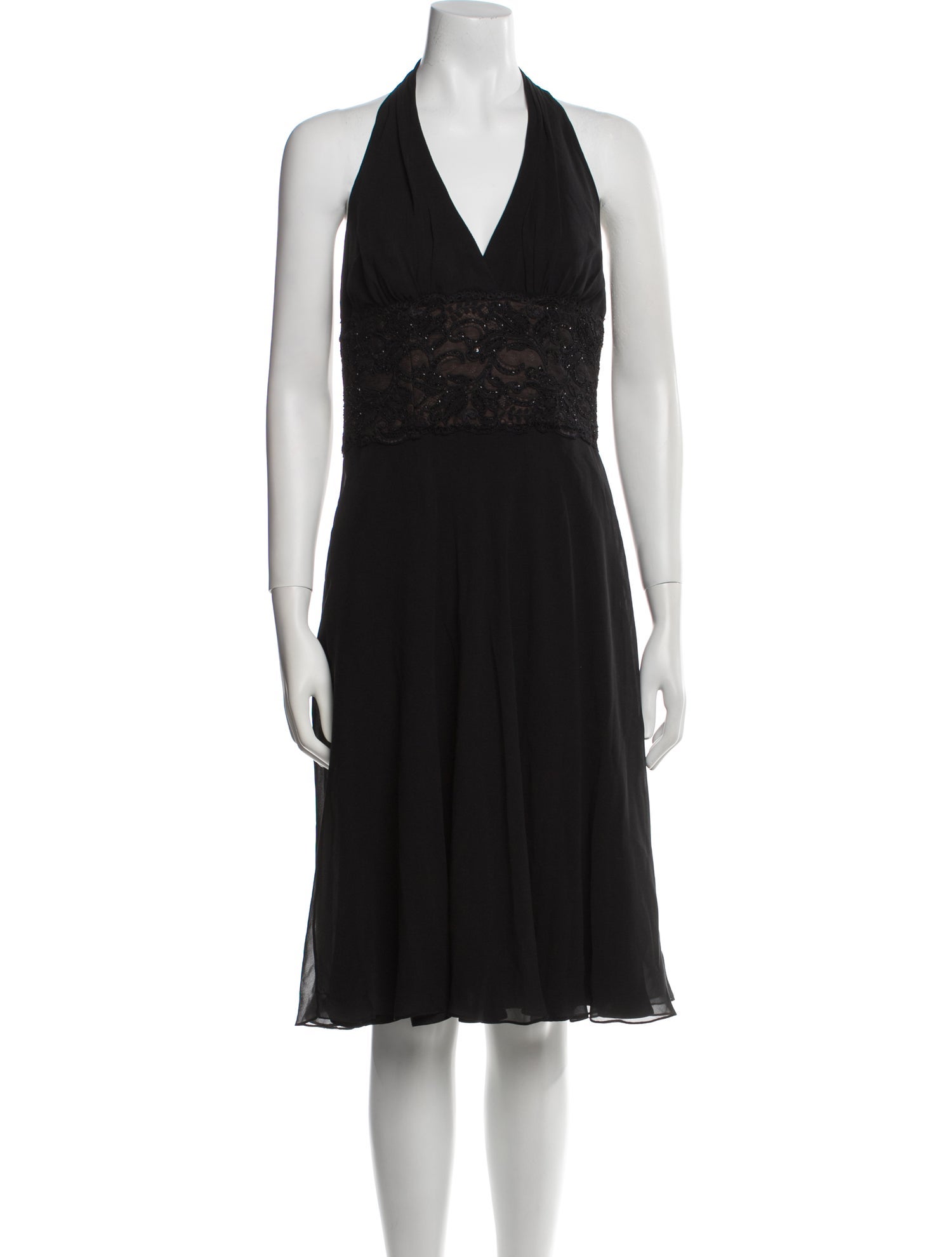 Carmen Marc Valvo Silk Knee-Length Dress