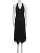 Carmen Marc Valvo Lace Pattern Long Dress