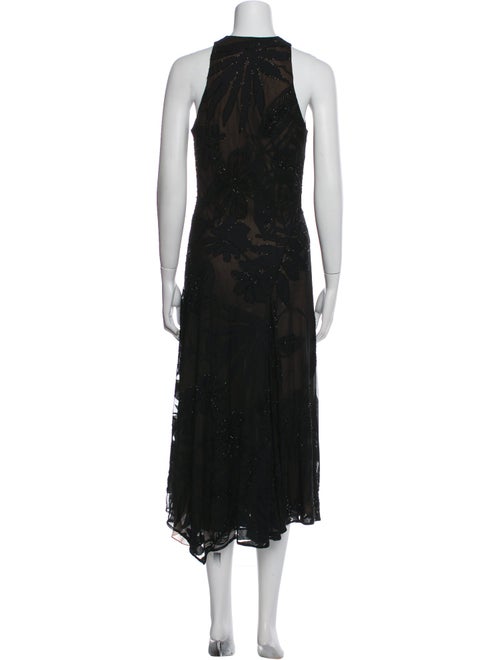 Carmen Marc Valvo Lace Pattern Long Dress