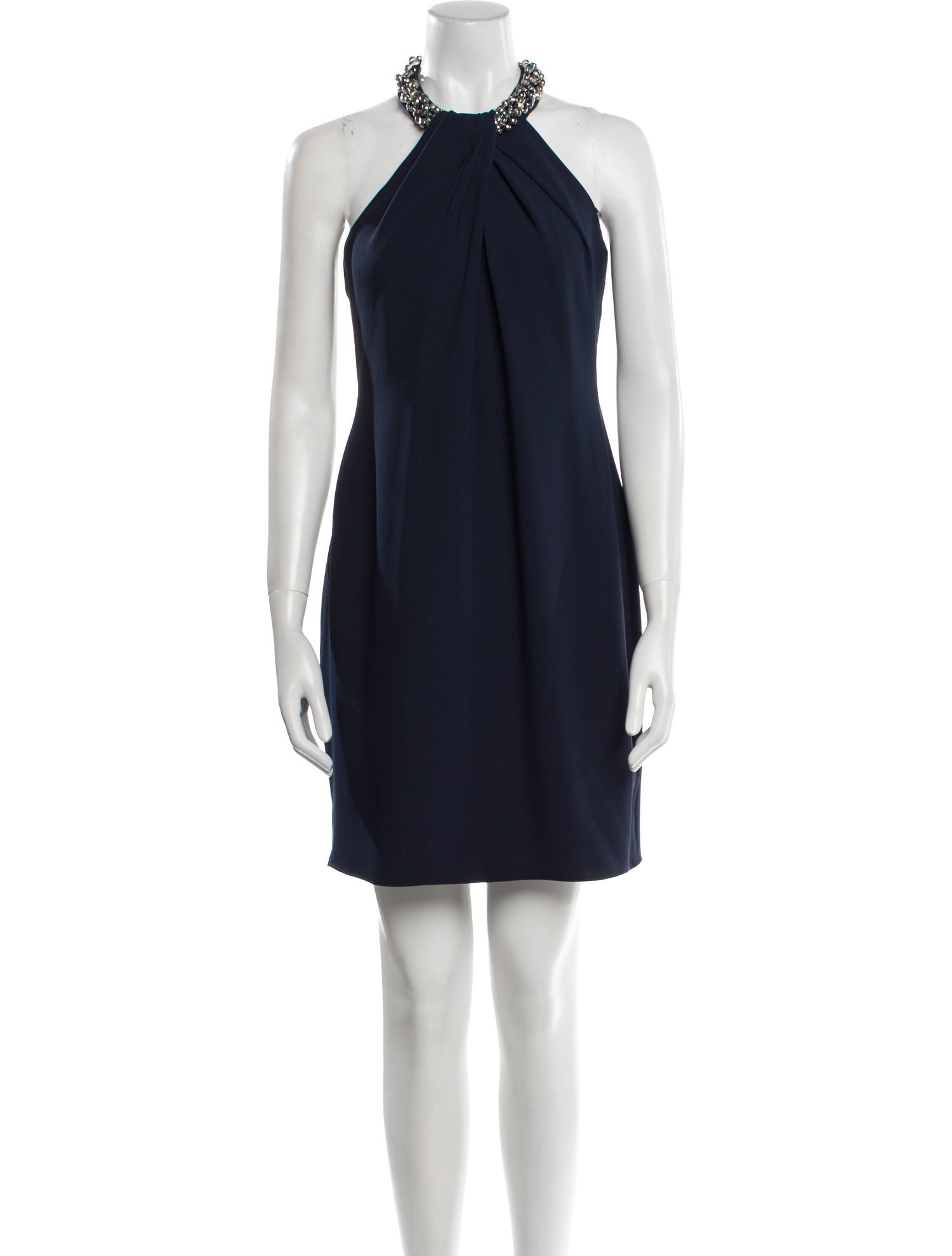 Carmen Marc Valvo Halterneck Mini Dress