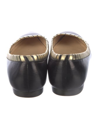 Carmen Marc Valvo Leather Ballet Flats