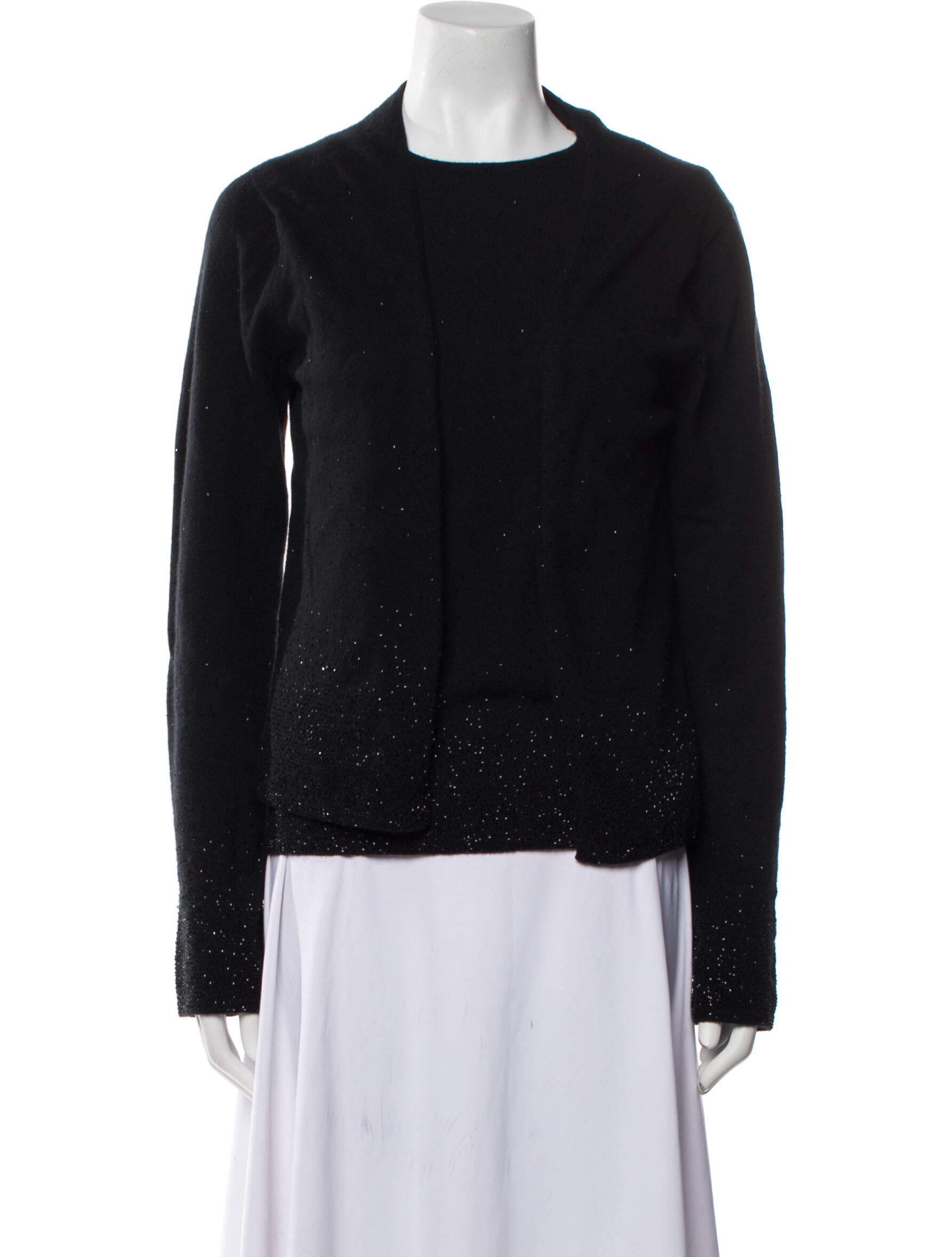 Carmen Marc Valvo Cashmere Sequin Embellishments Set