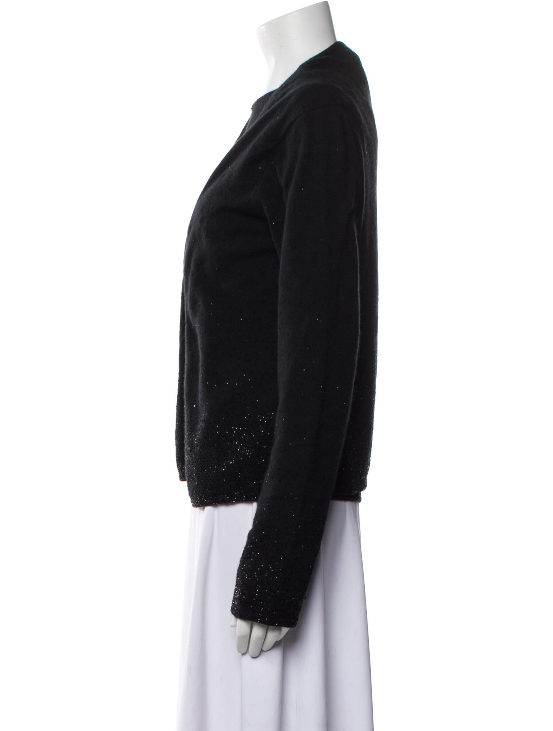 Carmen Marc Valvo Cashmere Sequin Embellishments Set