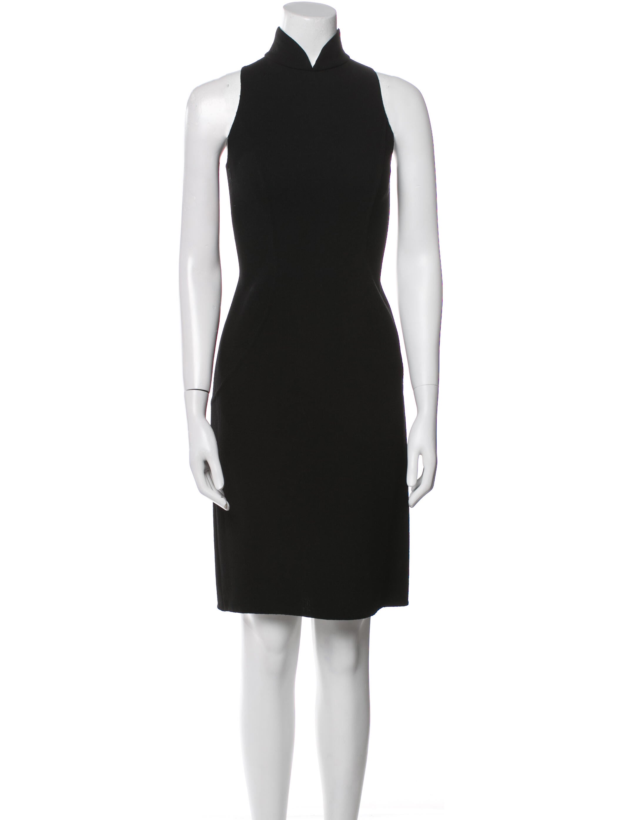 Carmen Marc Valvo Wool Knee-Length Dress