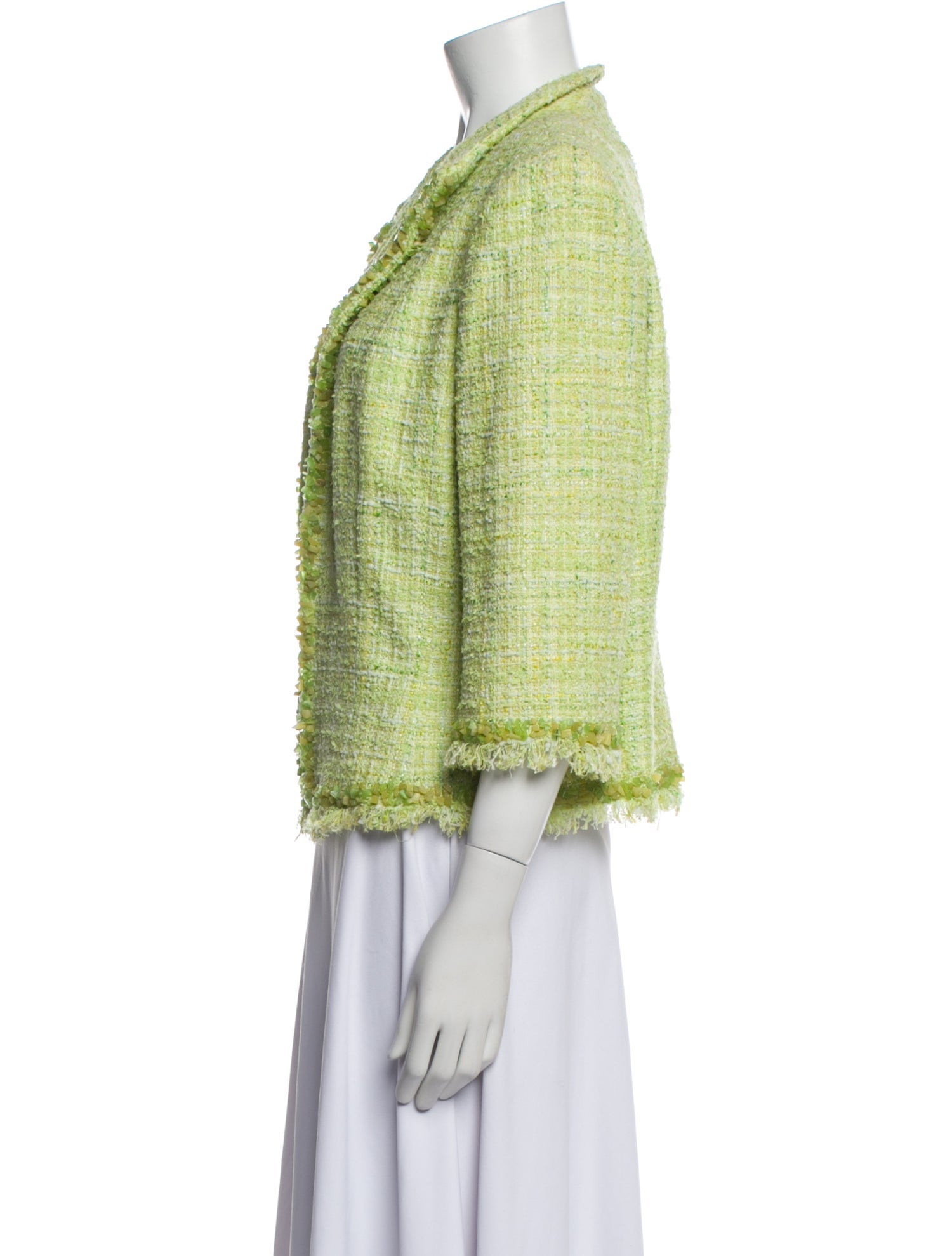 Carmen Marc Valvo Tweed Pattern Evening Jacket