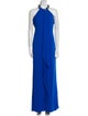 Carmen Marc Valvo Halterneck Long Dress