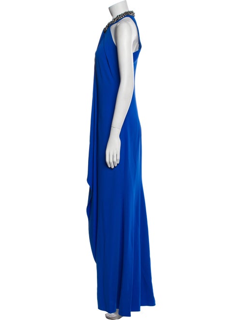 Carmen Marc Valvo Halterneck Long Dress