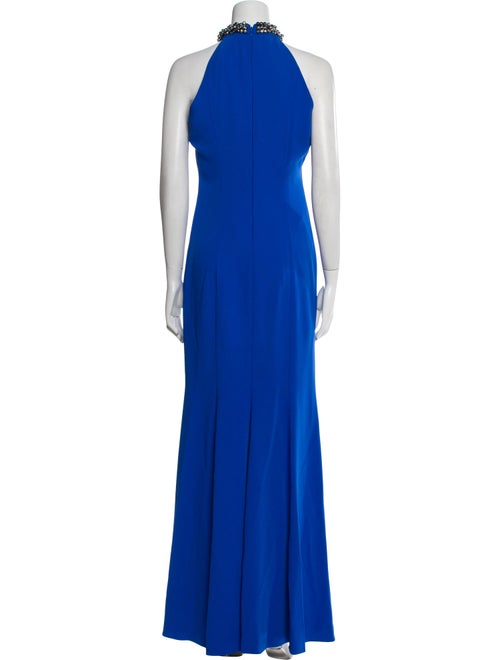 Carmen Marc Valvo Halterneck Long Dress