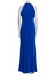 Carmen Marc Valvo Halterneck Long Dress
