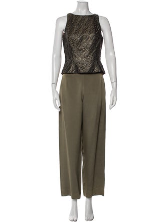 Carmen Marc Valvo Beaded Accents Pant Set