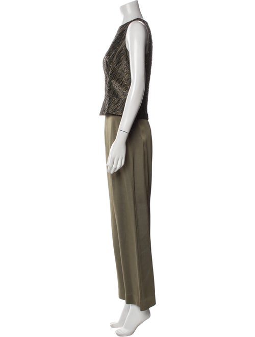 Carmen Marc Valvo Beaded Accents Pant Set