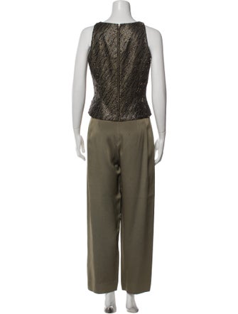 Carmen Marc Valvo Beaded Accents Pant Set
