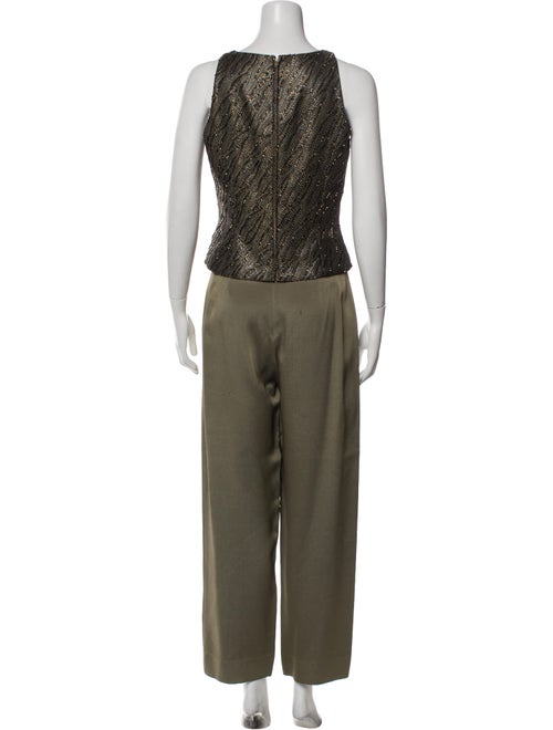 Carmen Marc Valvo Beaded Accents Pant Set