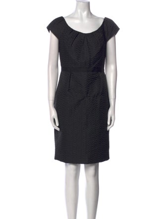 Carmen Marc Valvo Scoop Neck Mini Dress