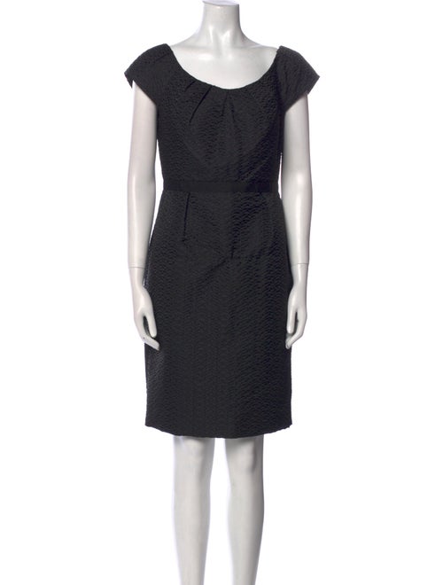 Carmen Marc Valvo Scoop Neck Mini Dress