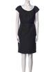 Carmen Marc Valvo Scoop Neck Mini Dress