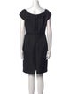 Carmen Marc Valvo Scoop Neck Mini Dress