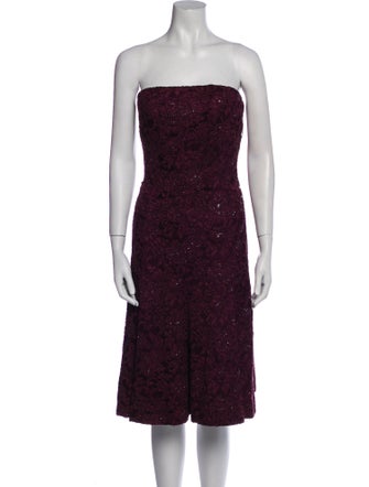 Carmen Marc Valvo Strapless Mini Dress