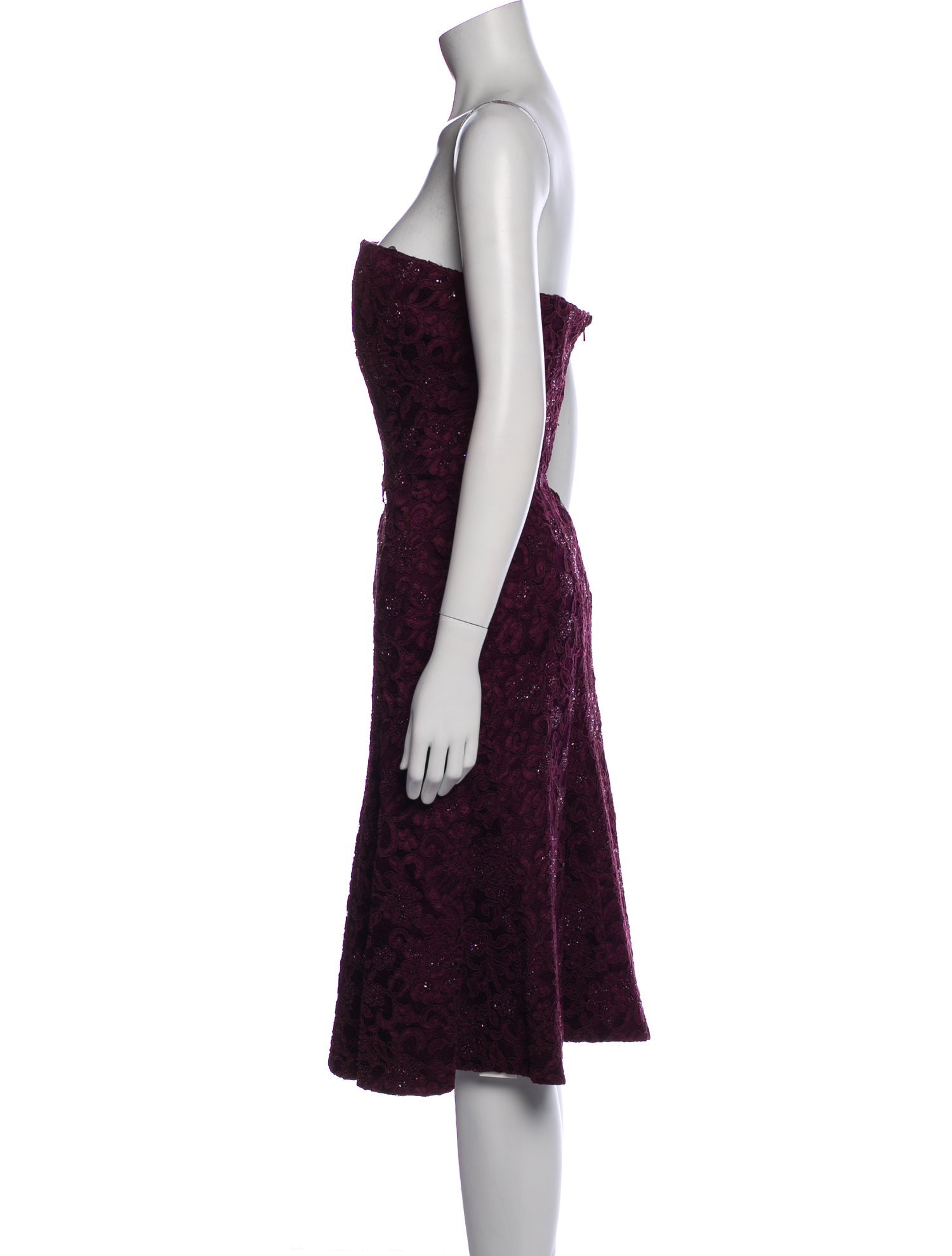 Carmen Marc Valvo Strapless Mini Dress