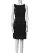Carmen Marc Valvo Bateau Neckline Mini Dress