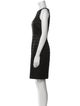 Carmen Marc Valvo Bateau Neckline Mini Dress