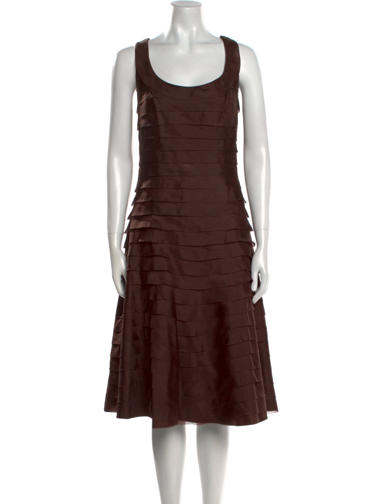 Carmen Marc Valvo Silk Midi Length Dress