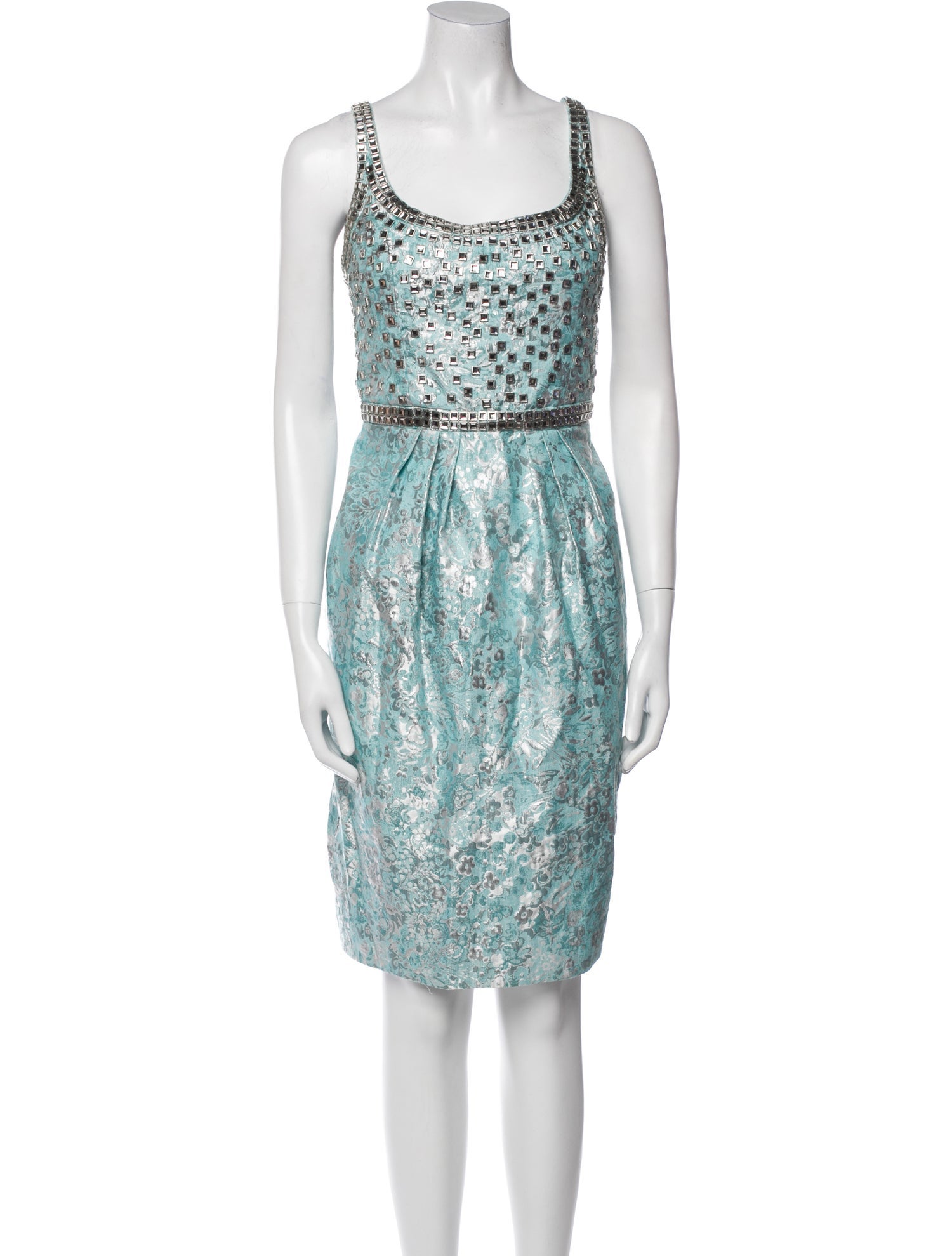 Carmen Marc Valvo Printed Knee-Length Dress