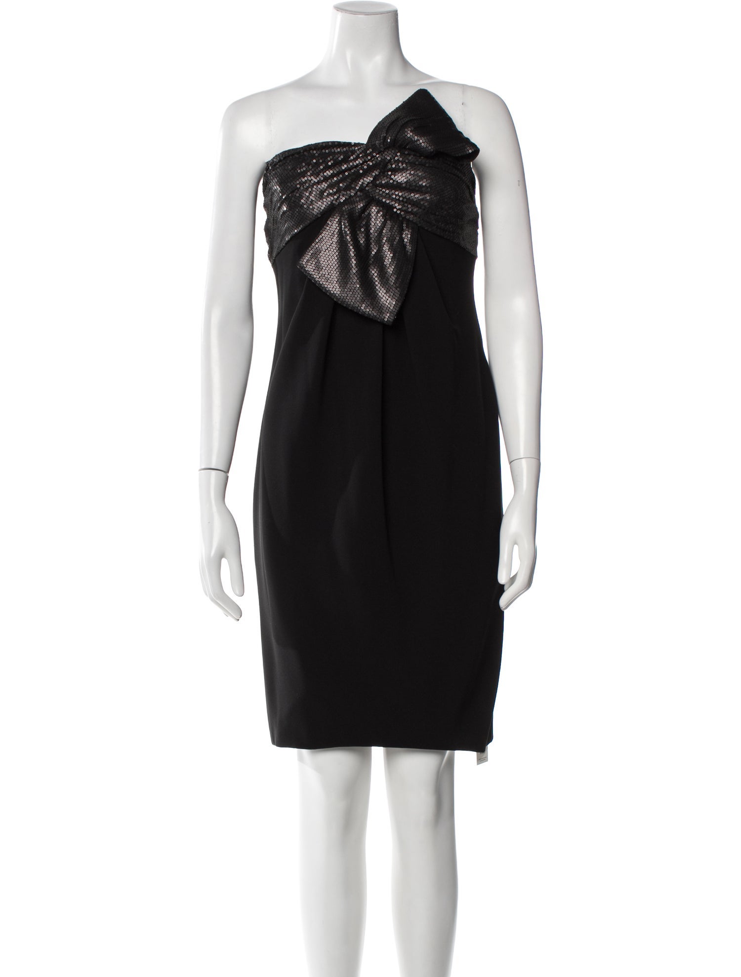 Carmen Marc Valvo One-Shoulder Mini Dress